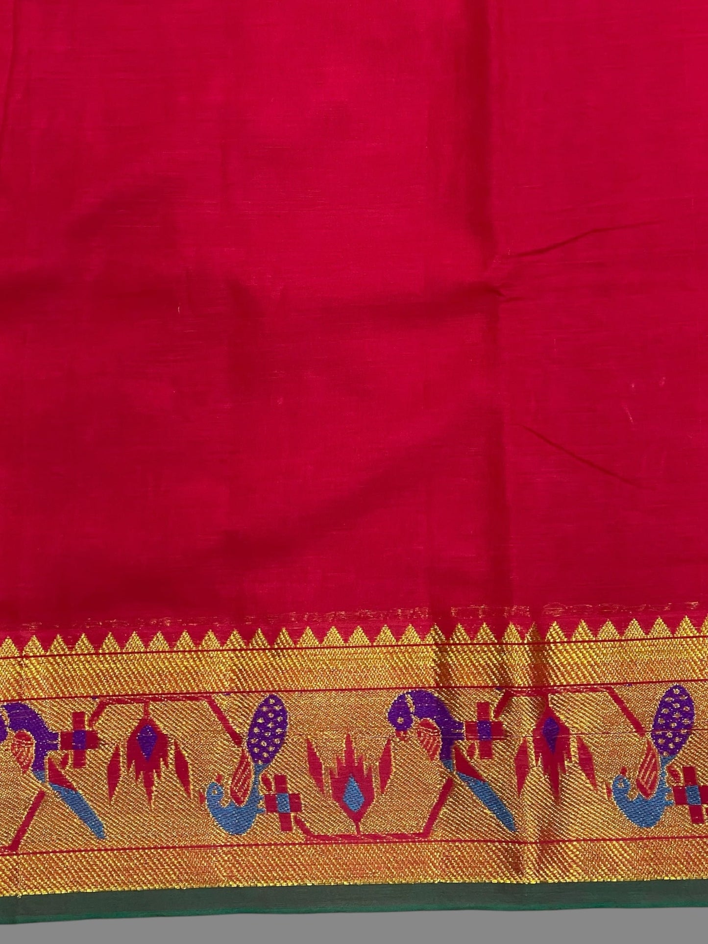 Narayanpet Red Cotton Saree CS425