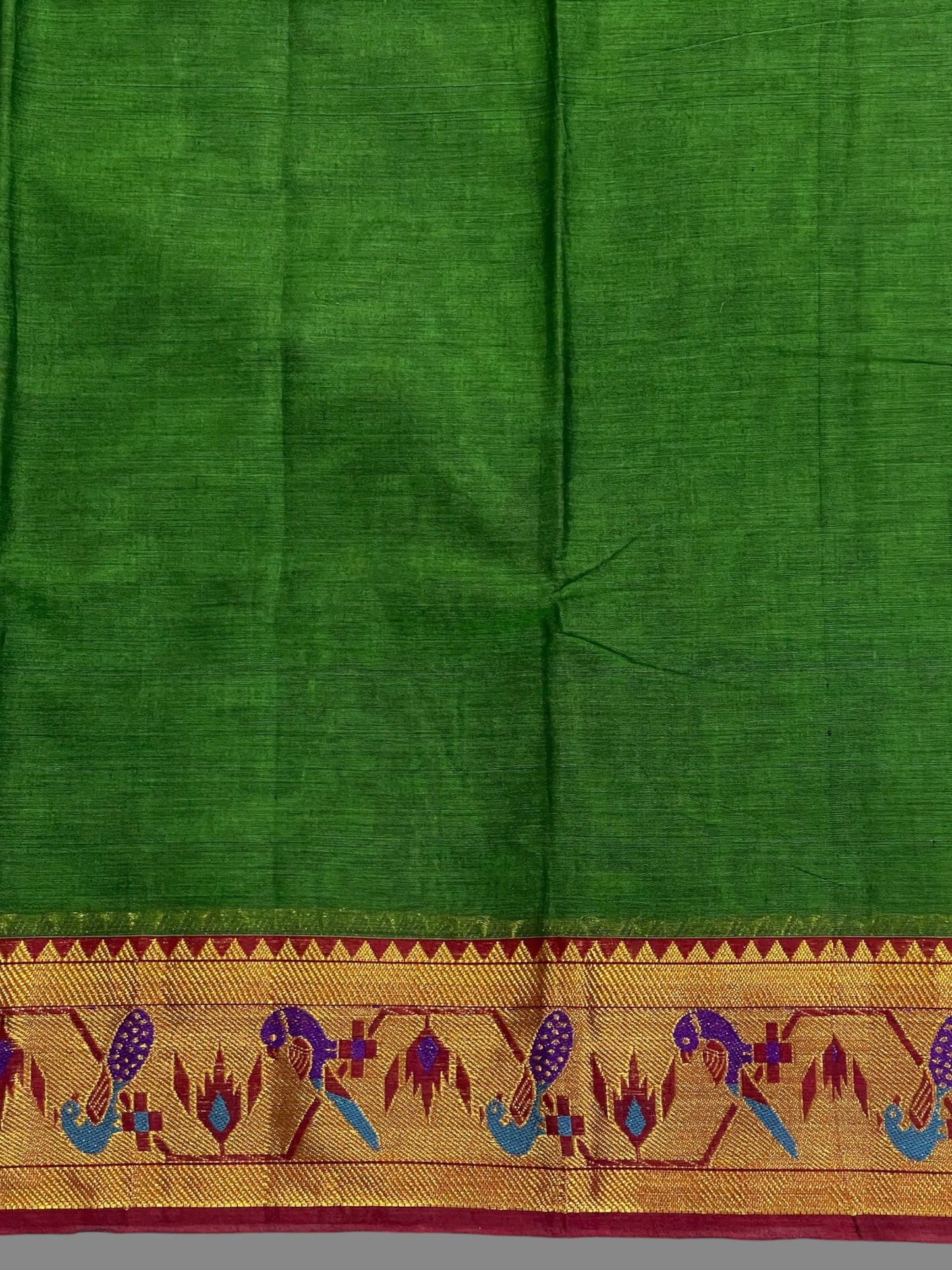 Narayanpet Green Cotton Saree CS253