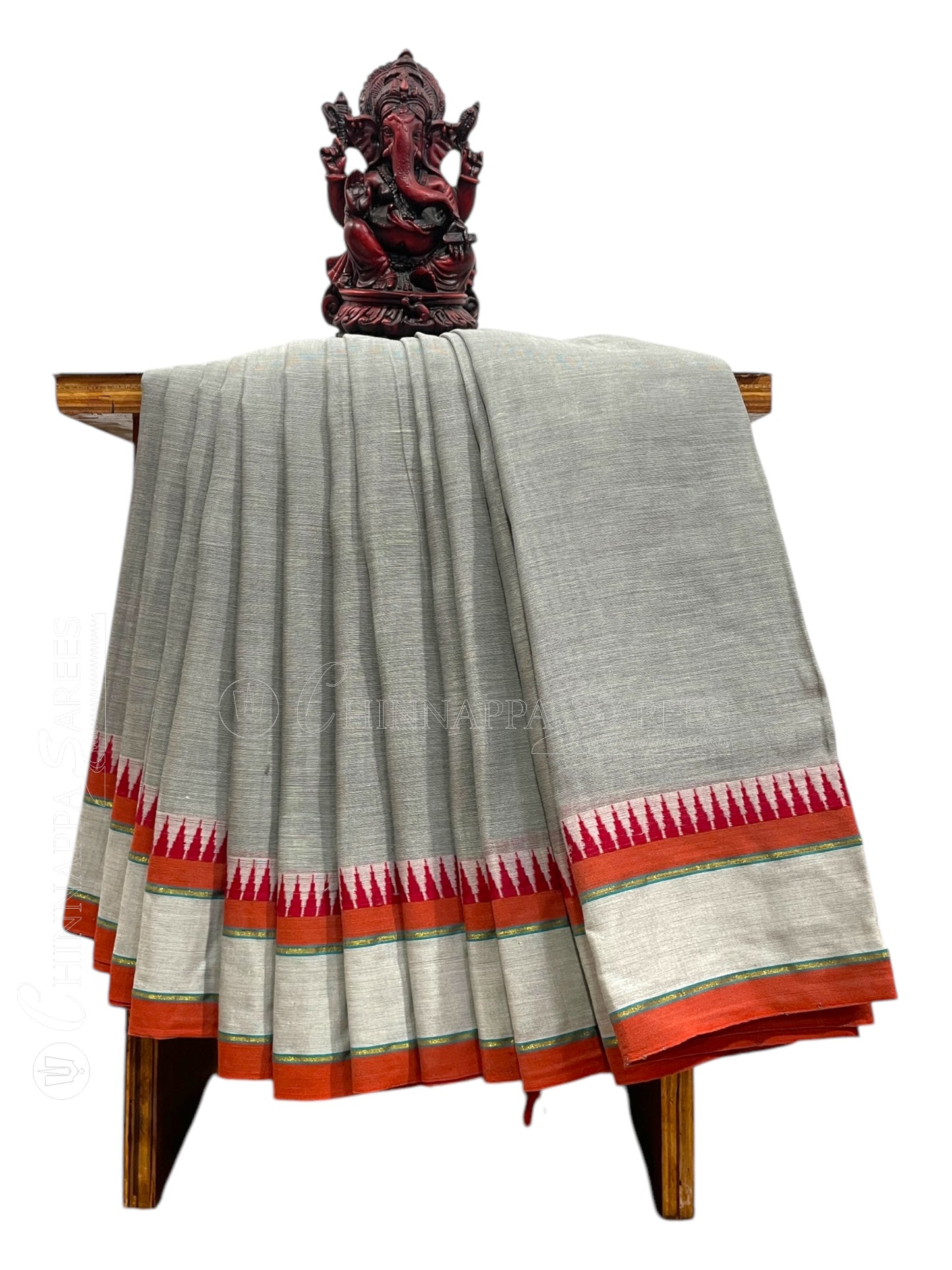 Narayanpet Grey Cotton Sarees CS439