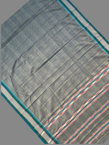 Narayanpet Grey Cotton Sarees CS436