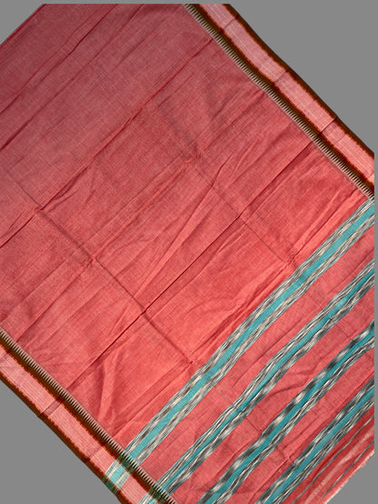 Narayanpet Peachy Pink Cotton Sarees CS431