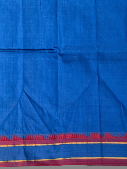 Narayanpet Navy Blue Cotton Sarees CS441