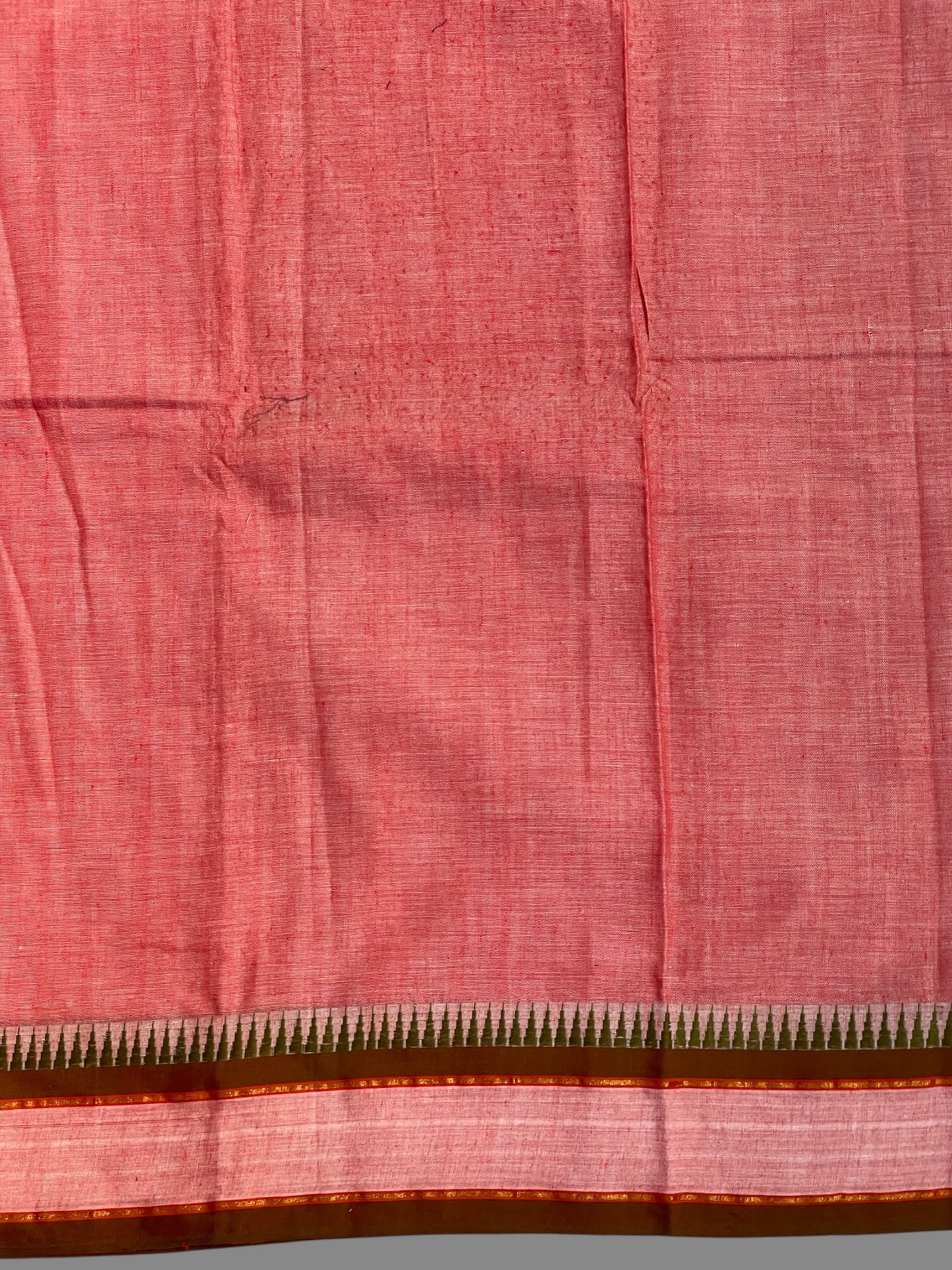 Narayanpet Peachy Pink Cotton Sarees CS431