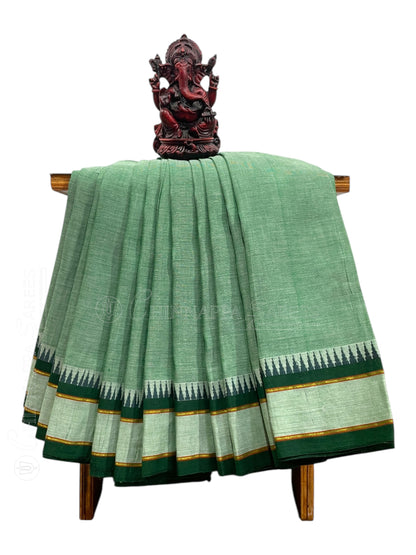 Narayanpet pista Green Cotton Sarees CS440