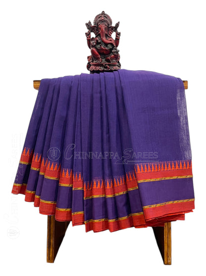 Narayanpet Violet Cotton Sarees CS443