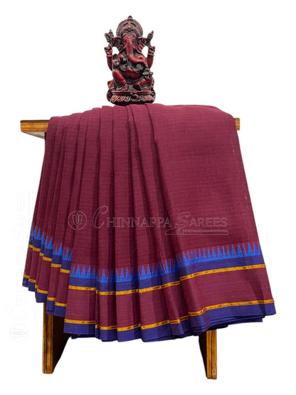 Narayanpet Brown Cotton Sarees CS450