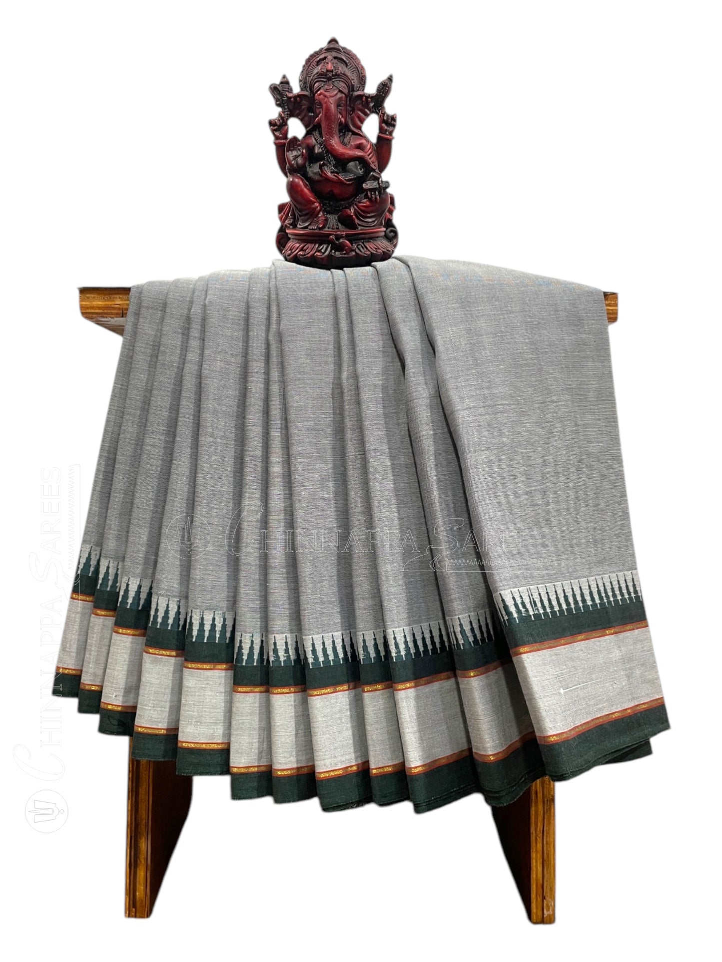 Narayanpet Grey Cotton Sarees CS432