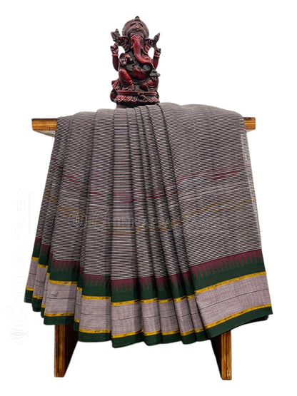 Narayanpet Grey Cotton Sarees CS446