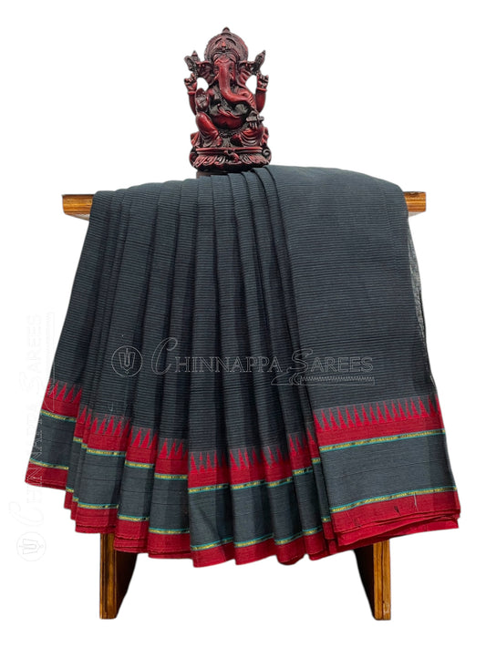 Narayanpet Black Cotton Sarees CS447