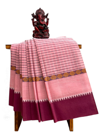 Narayanpet Pink Cotton Sarees CS456