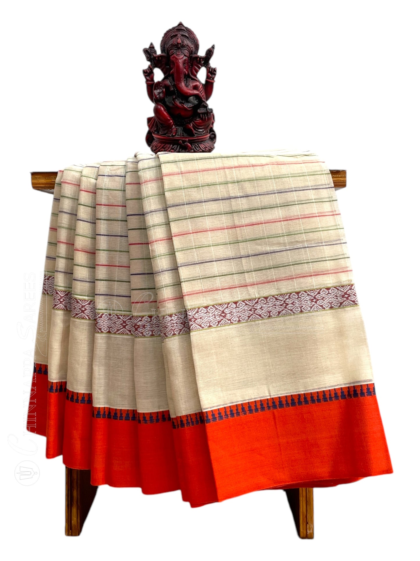 Narayanpet Half White Cotton Sarees CS457