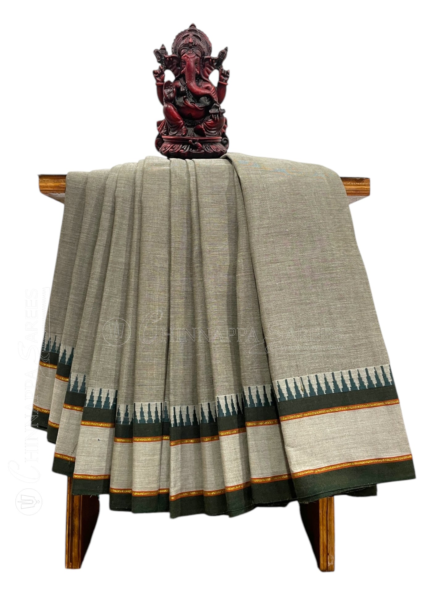 Narayanpet Grey Cotton Sarees CS434