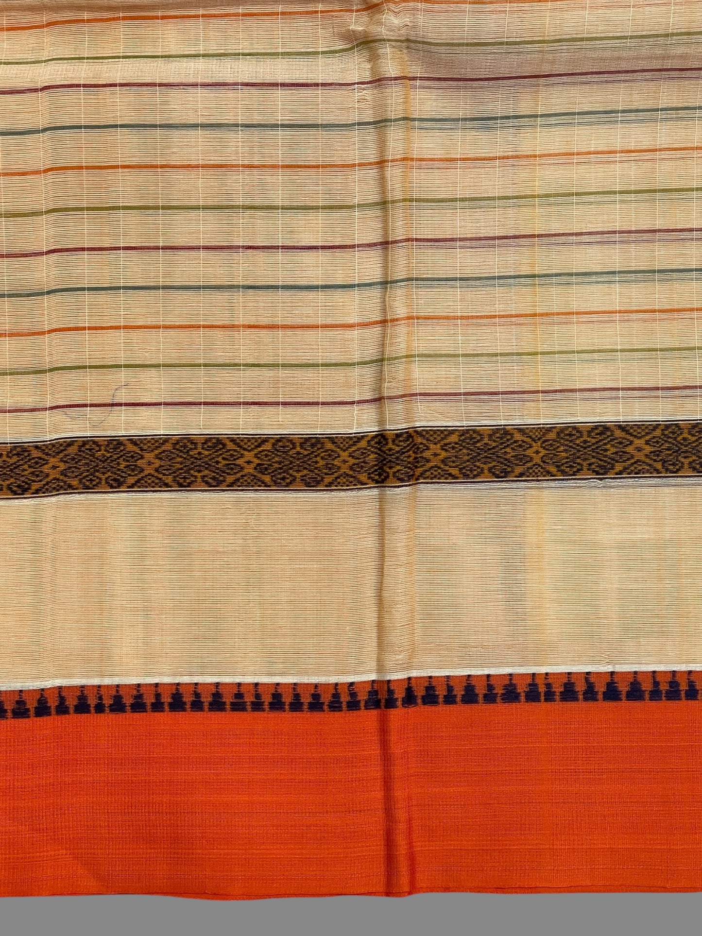 Narayanpet Dark cream Cotton Sarees CS462