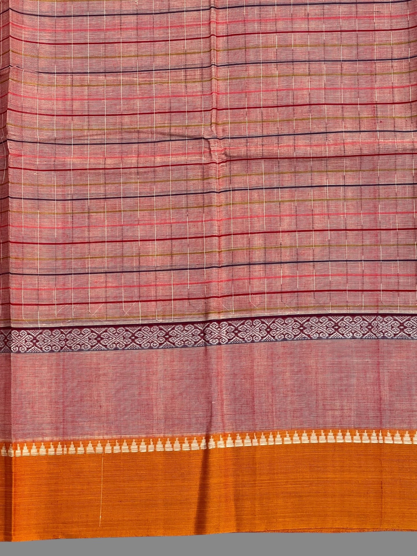 Narayanpet Peach Cotton Sarees CS460