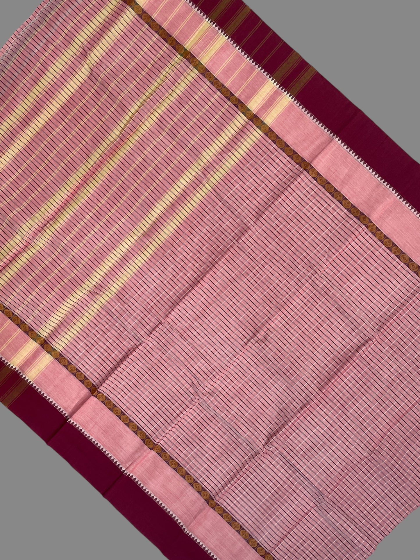 Narayanpet Pink Cotton Sarees CS456