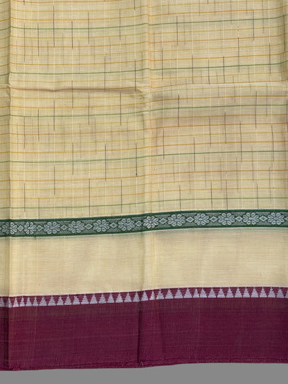 Narayanpet Half White Cotton Sarees CS461