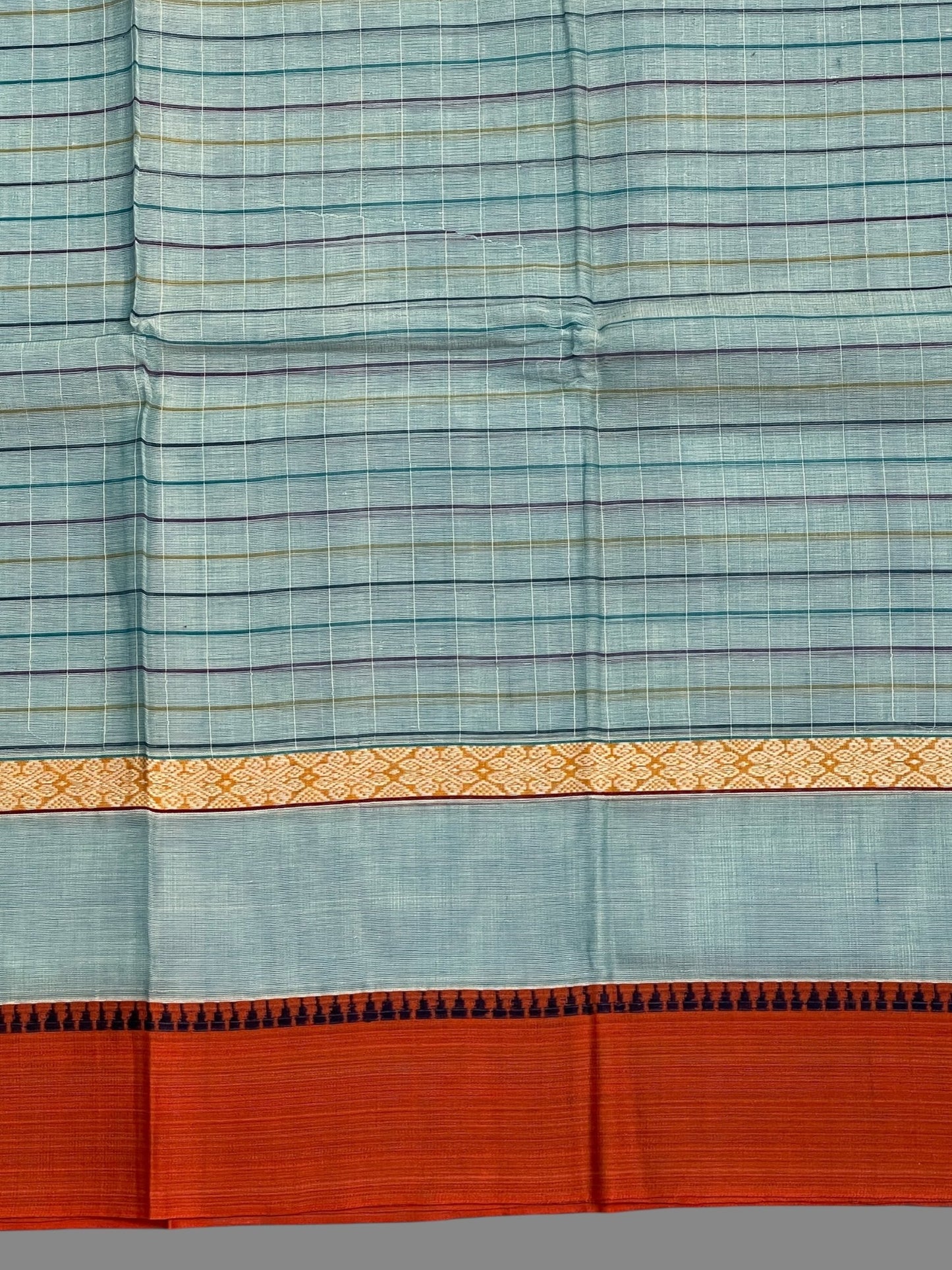 Narayanpet Light Blue Cotton Sarees CS459