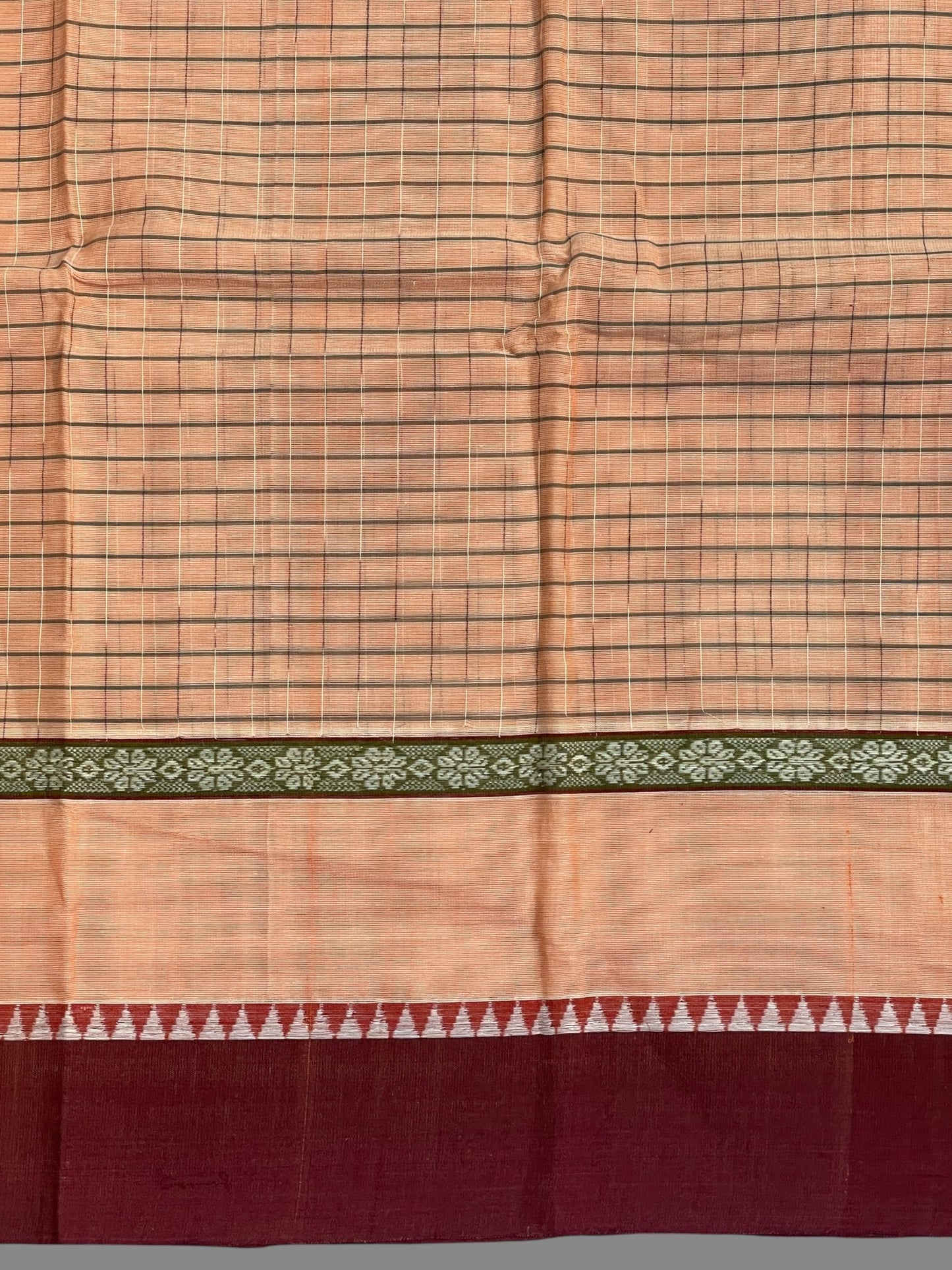 Narayanpet Light Peach Cotton Sarees CS451