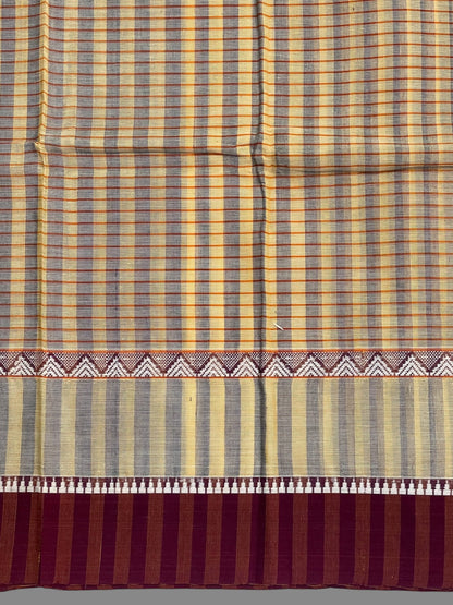 Narayanpet Cream Cotton Sarees CS466