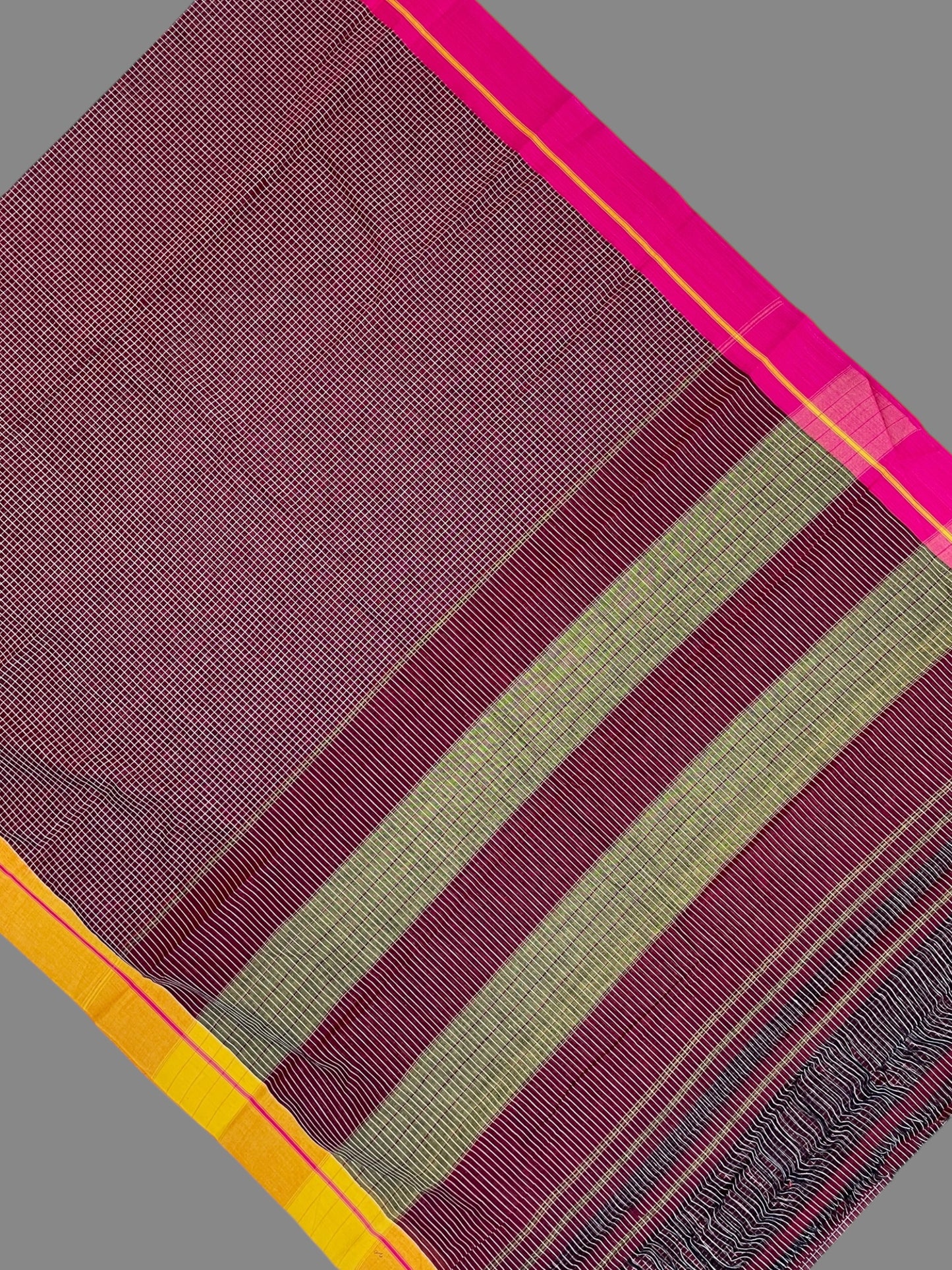 Narayanpet Brown Cotton Saree CS483