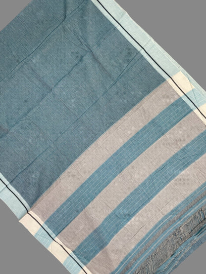 Narayanpet Light Blue Cotton Saree CS477