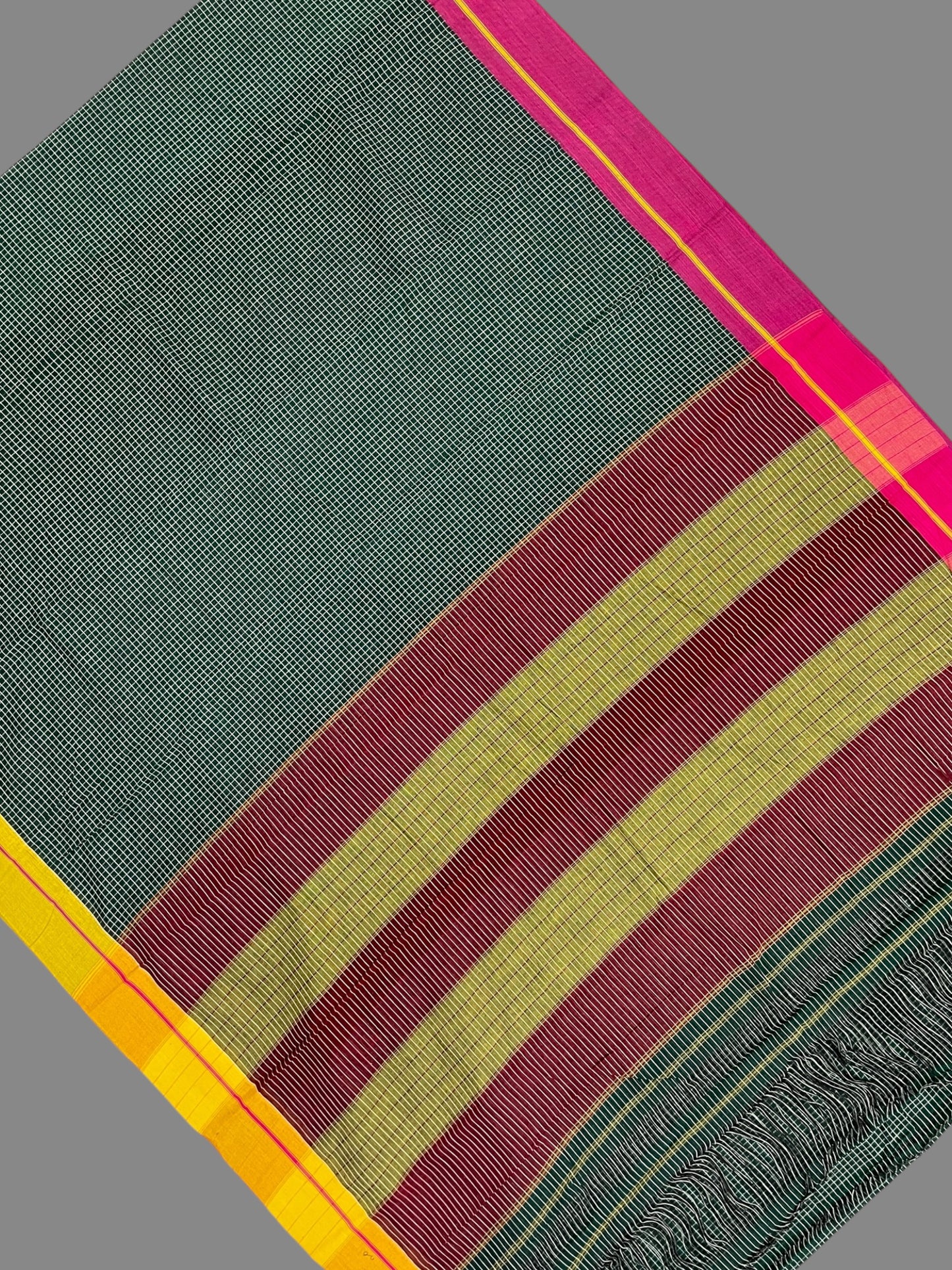 Narayanpet Green Cotton Saree CS487