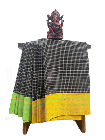 Narayanpet Black Cotton Saree CS219