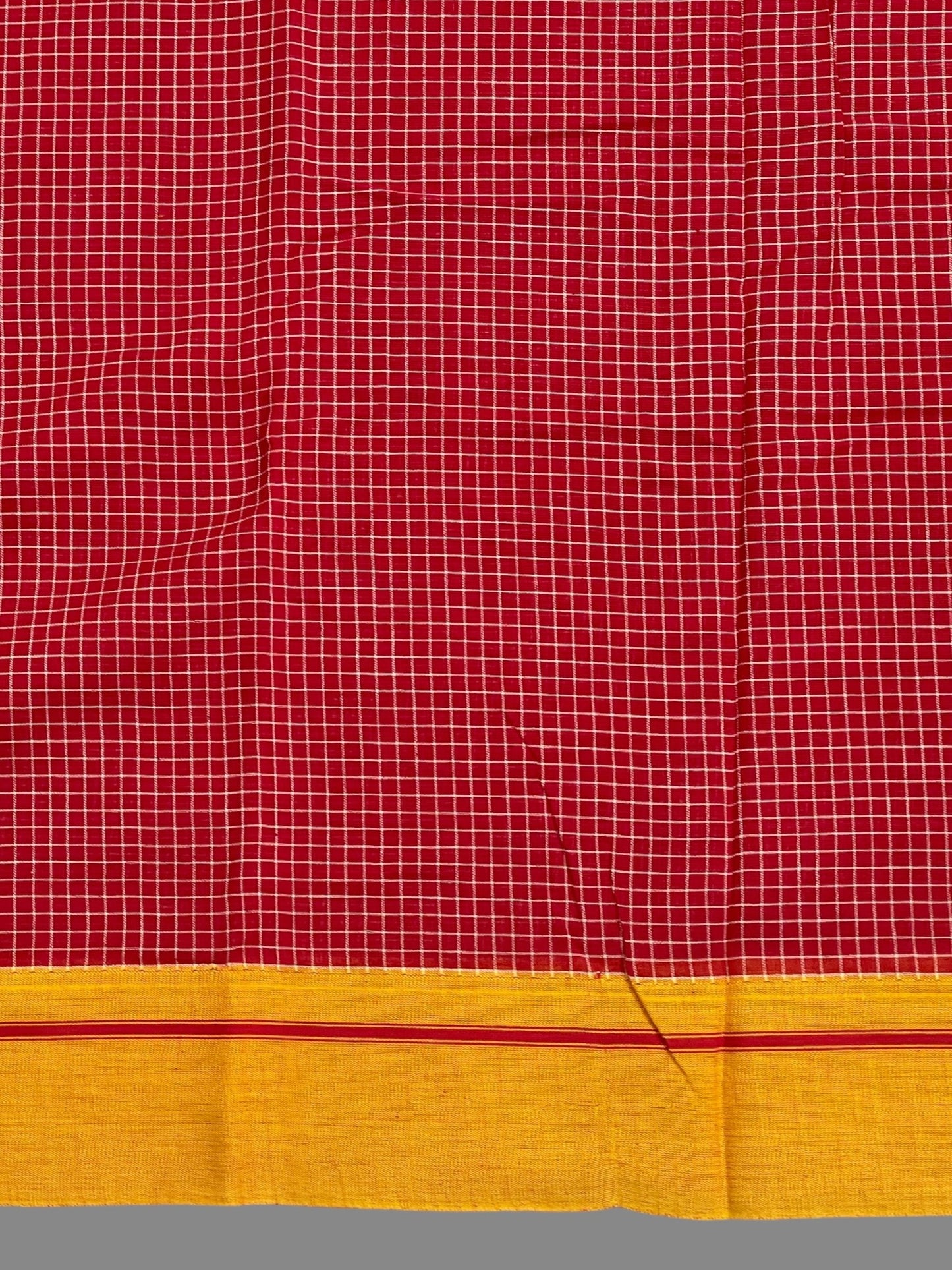 Narayanpet Red Cotton Saree CS474