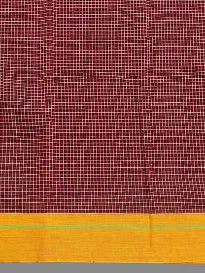 Narayanpet Brown Cotton Saree CS472