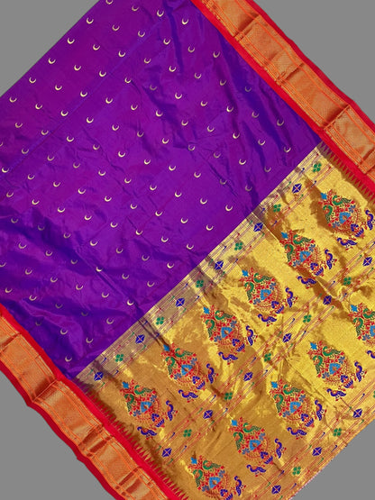 Paithani Magenta Pure Silk Saree