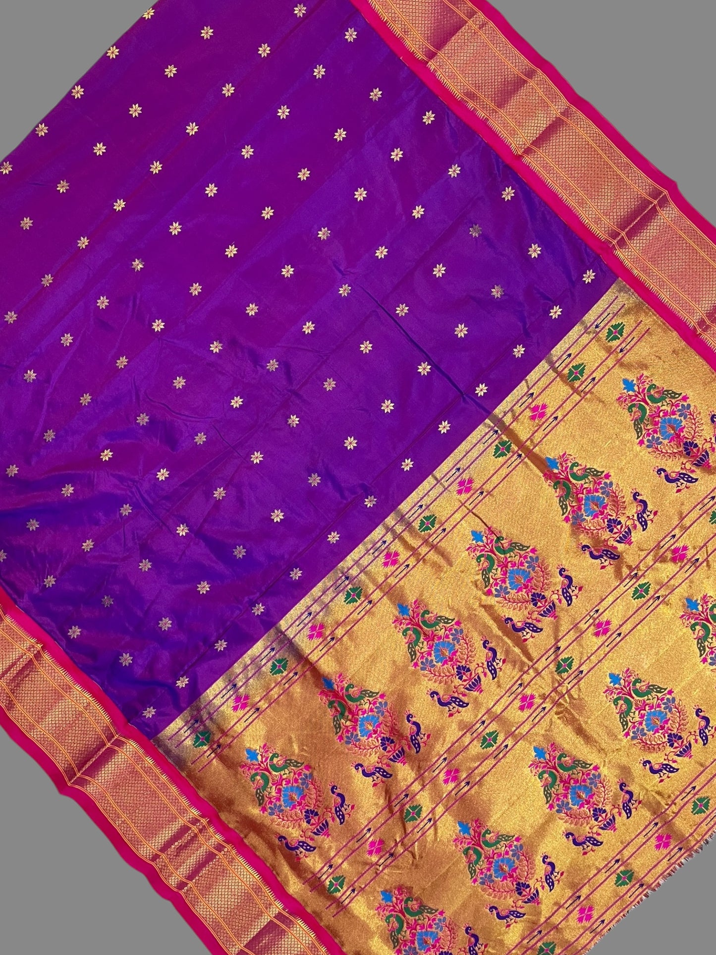 Paithani Magenta 2 Pure Silk Saree