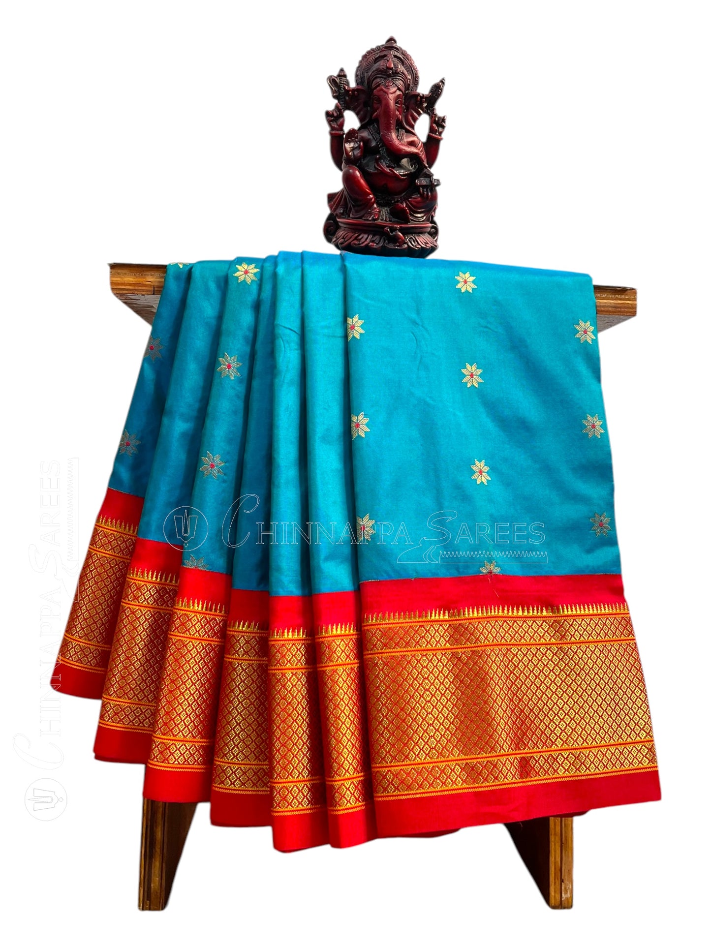 Paithani Blue Pure Silk Saree