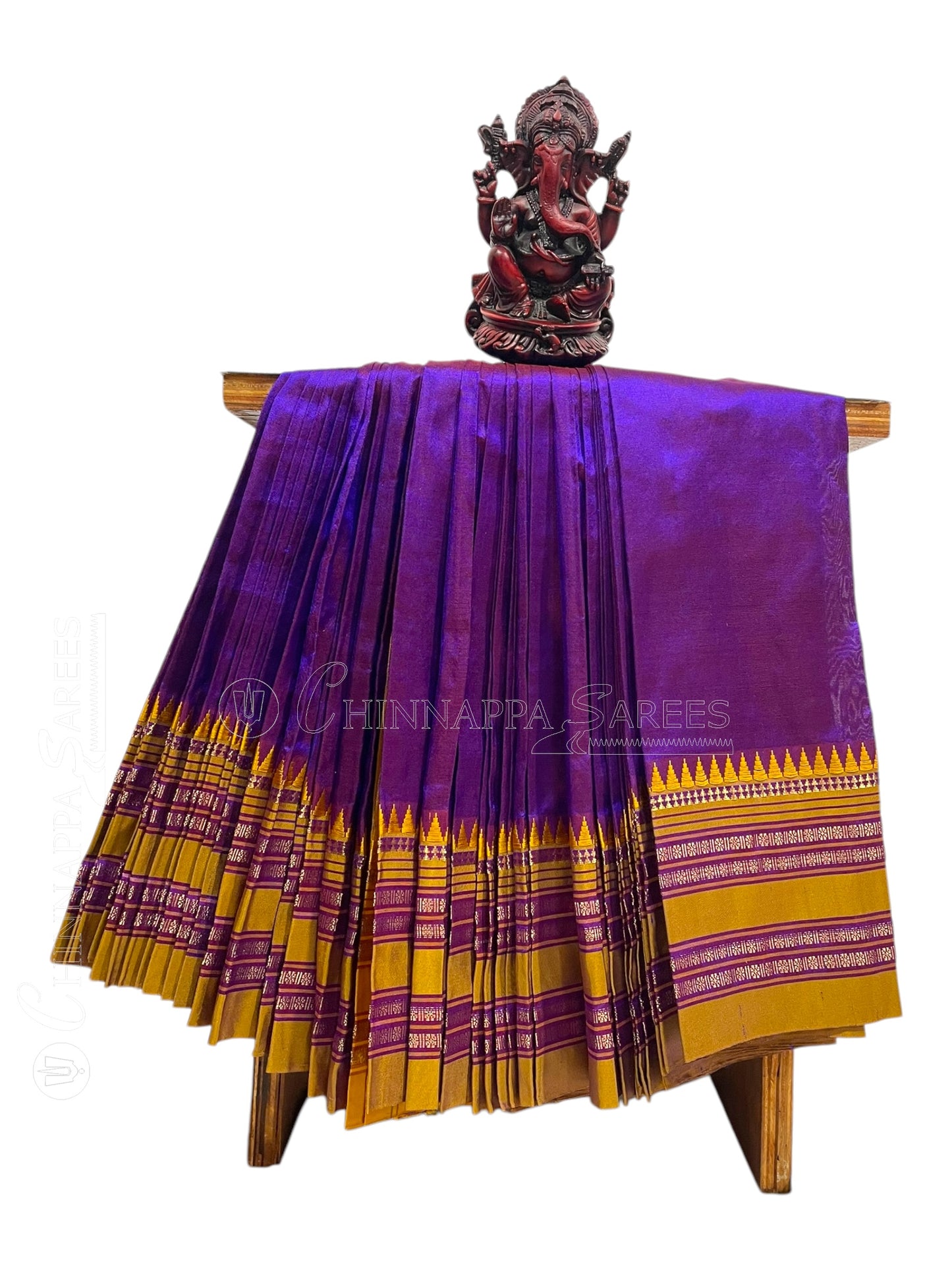 Narayanpet Plain Purple colour pure Silk Saree