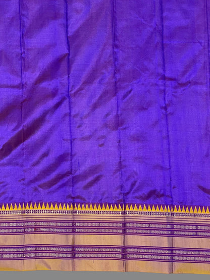 Narayanpet Plain Purple colour pure Silk Saree