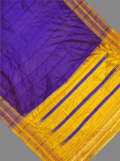 Narayanpet Plain Purple colour pure Silk Saree