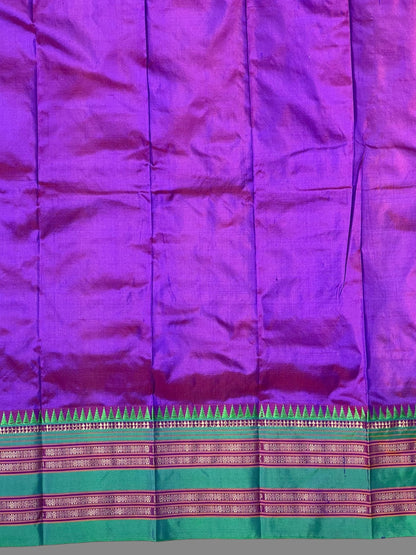 Narayanpet Plain Magenta 2 Pure Silk Saree