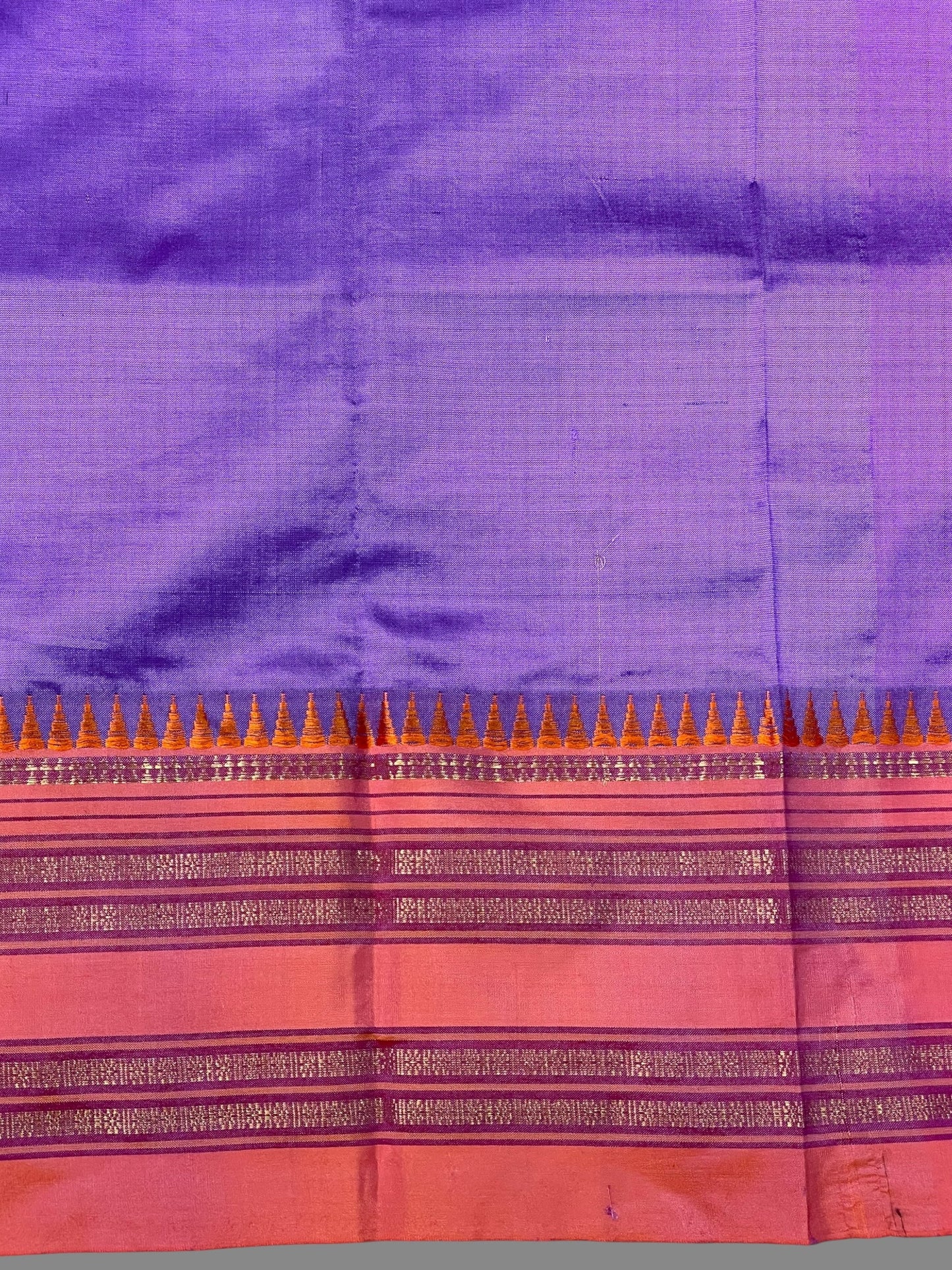 Narayanpet Plain Light Purple Silk Saree