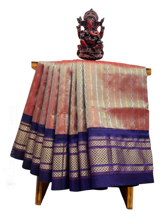 Pure Paithani Ash Brown Silk Saree