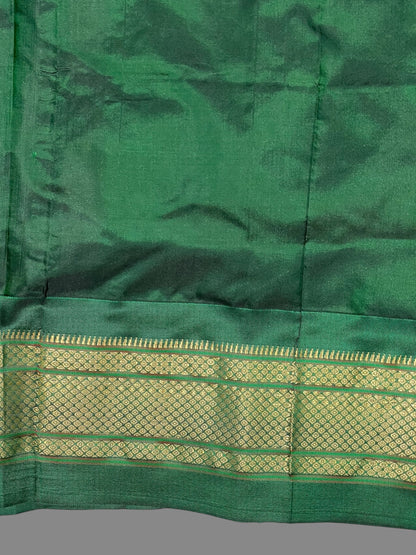 Pure Paithani Rama Blue Silk Saree