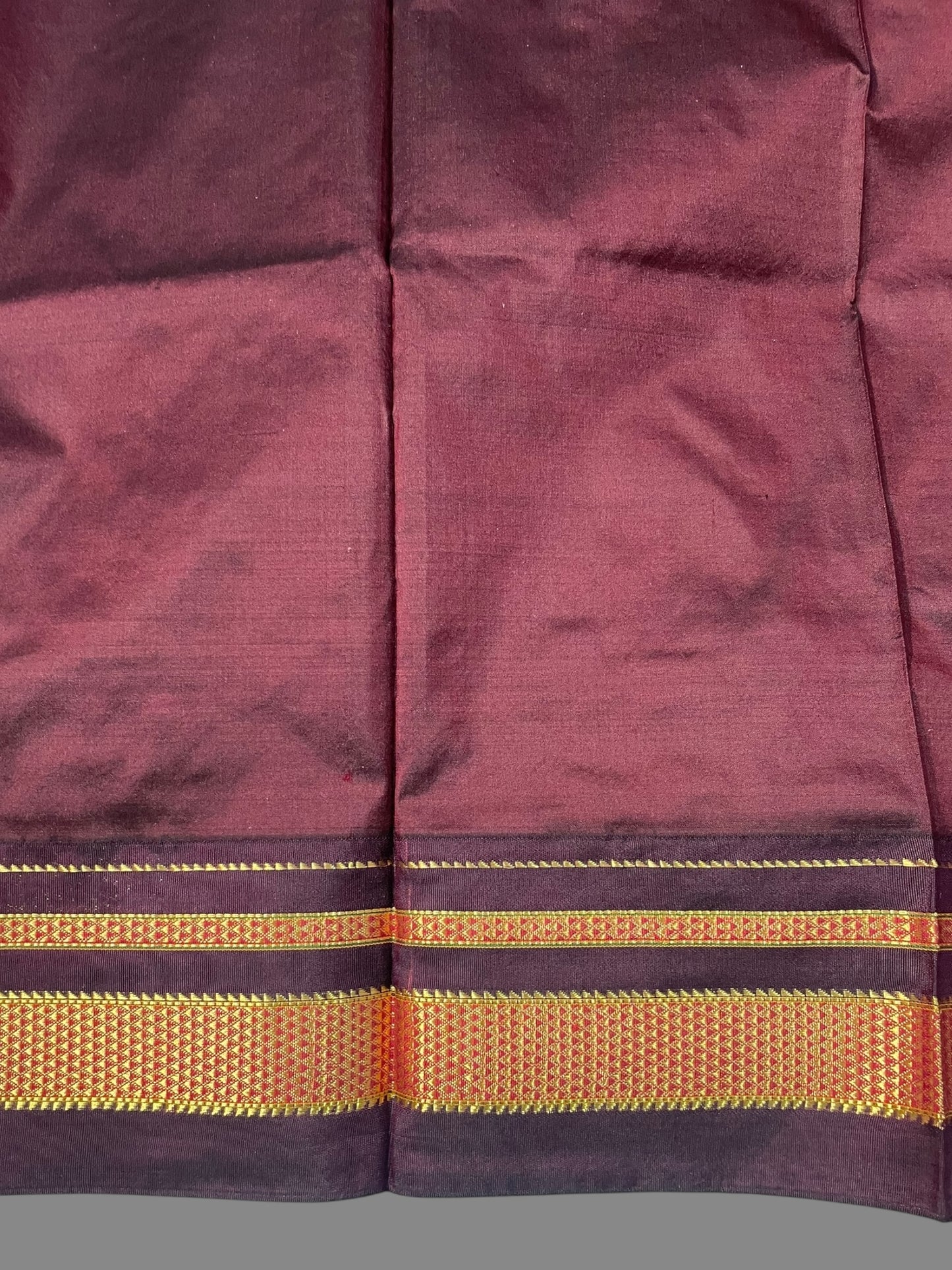 Peshwai Checks Cream 3 Pure Silk Saree