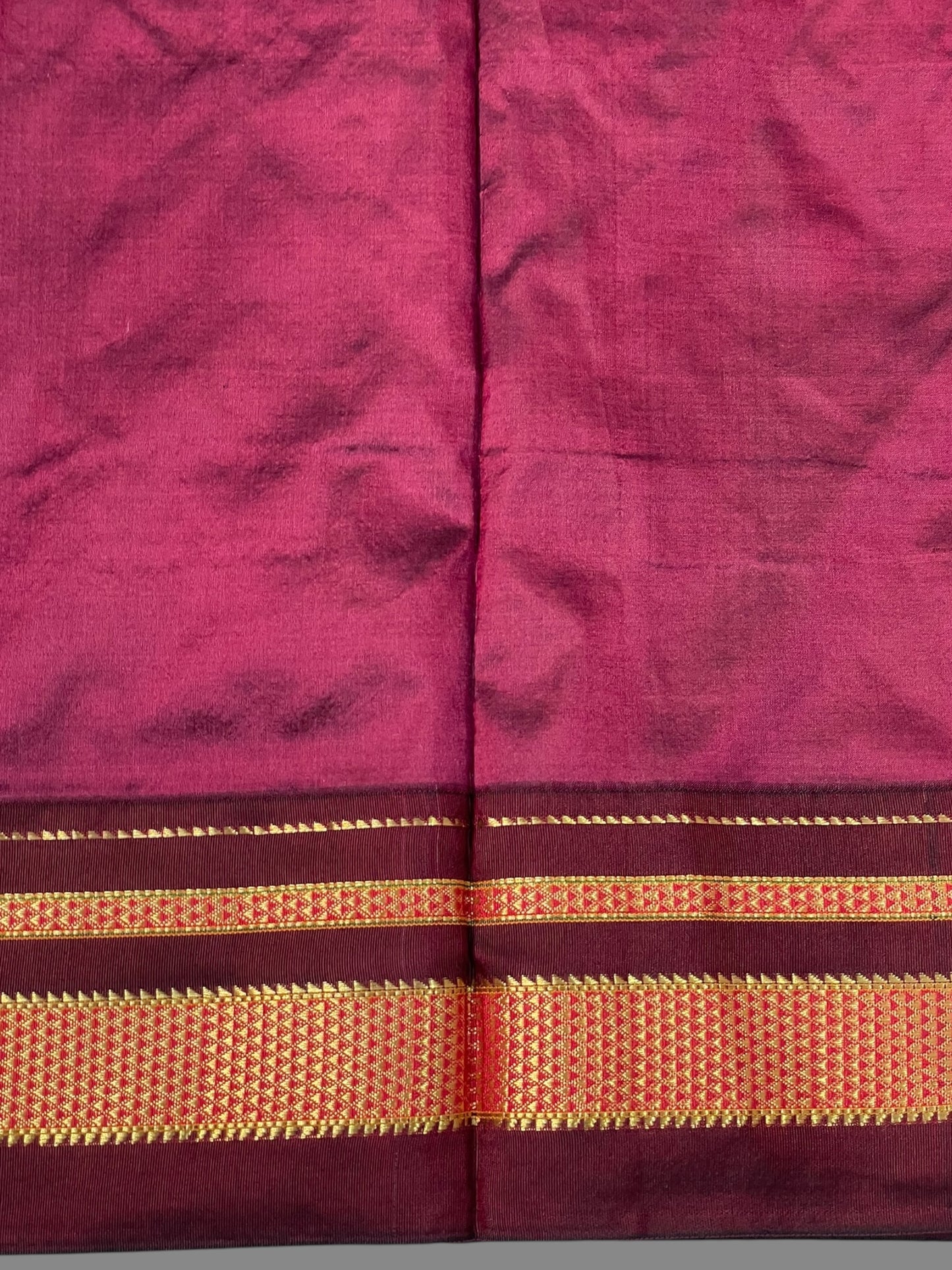 Peshwai Checks Cream 1 Pure Silk Saree