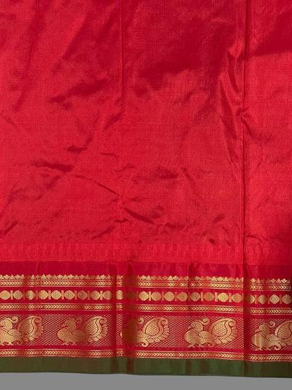 Mahalaxmi Border Lavender Pure Silk Saree