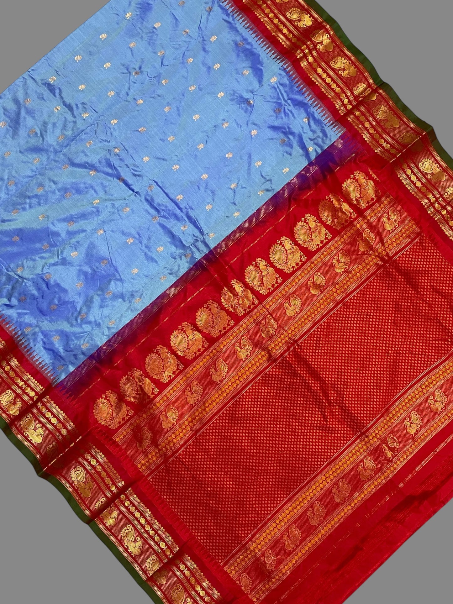 Mahalaxmi Border Lavender Pure Silk Saree