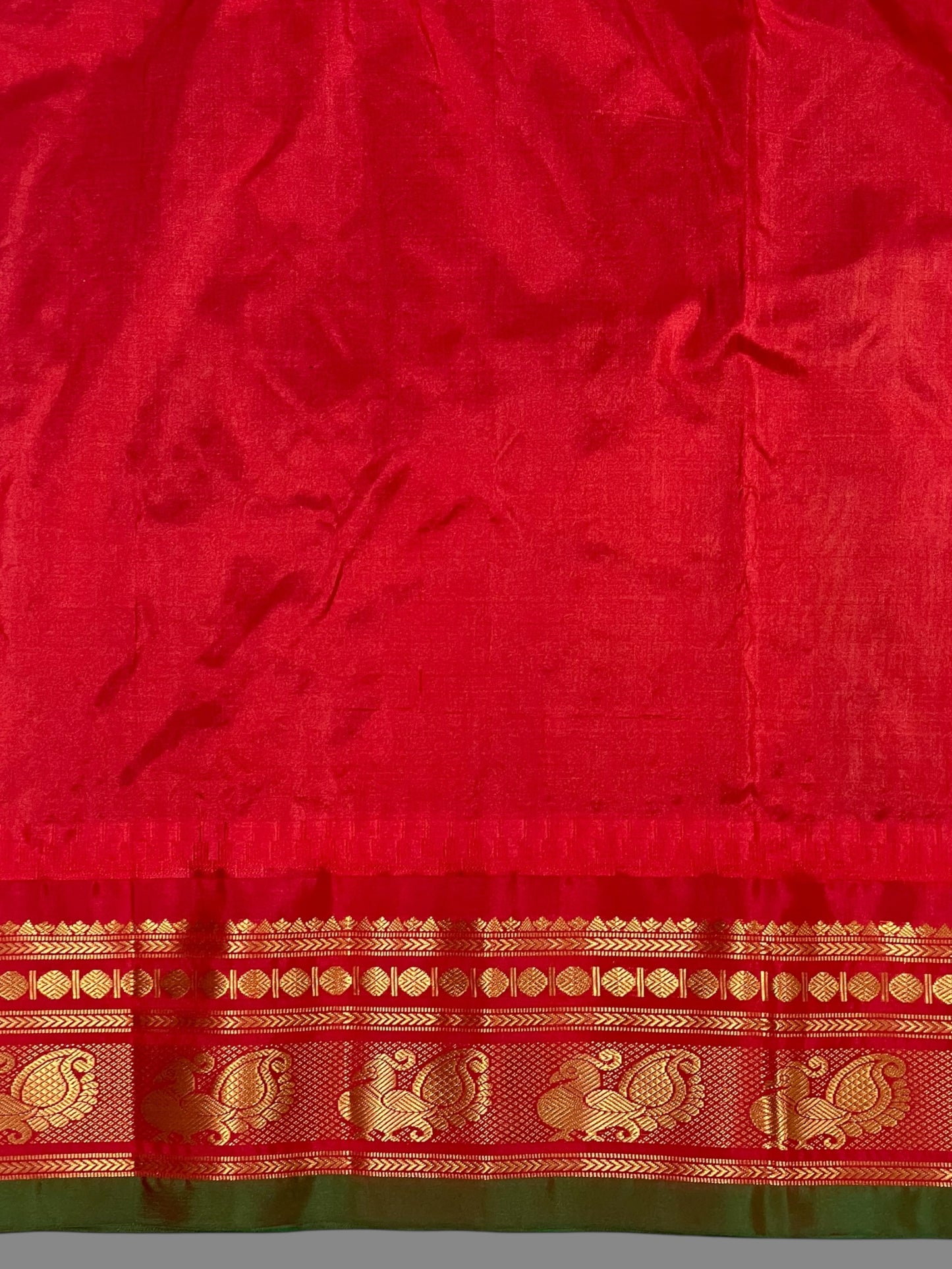 Mahalaxmi Border Cream Pure Silk Saree