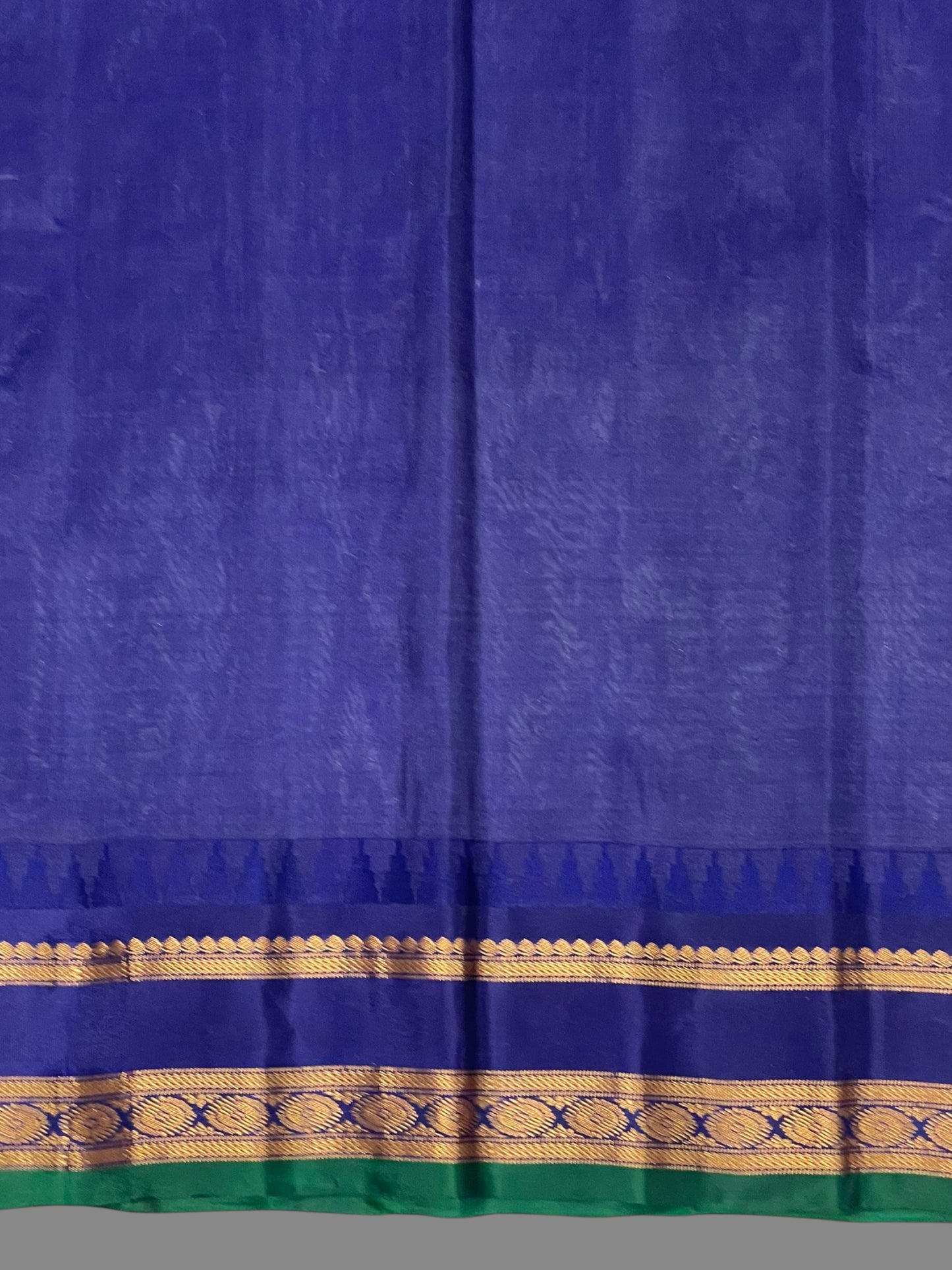 Gap Border Checks Half White Pure Silk Saree