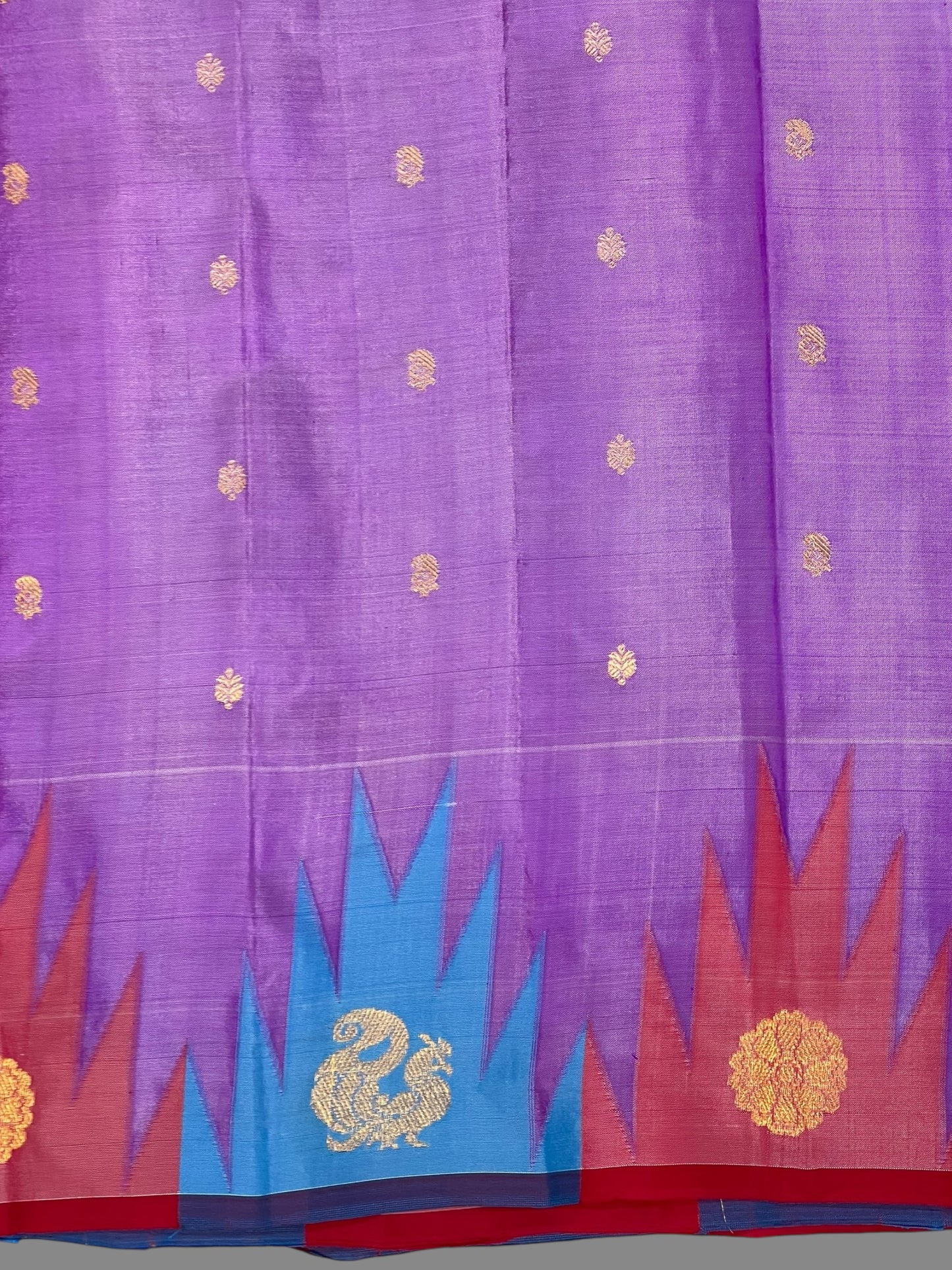 Kanchi Big Temple Border Baby Pink Pure Silk Saree