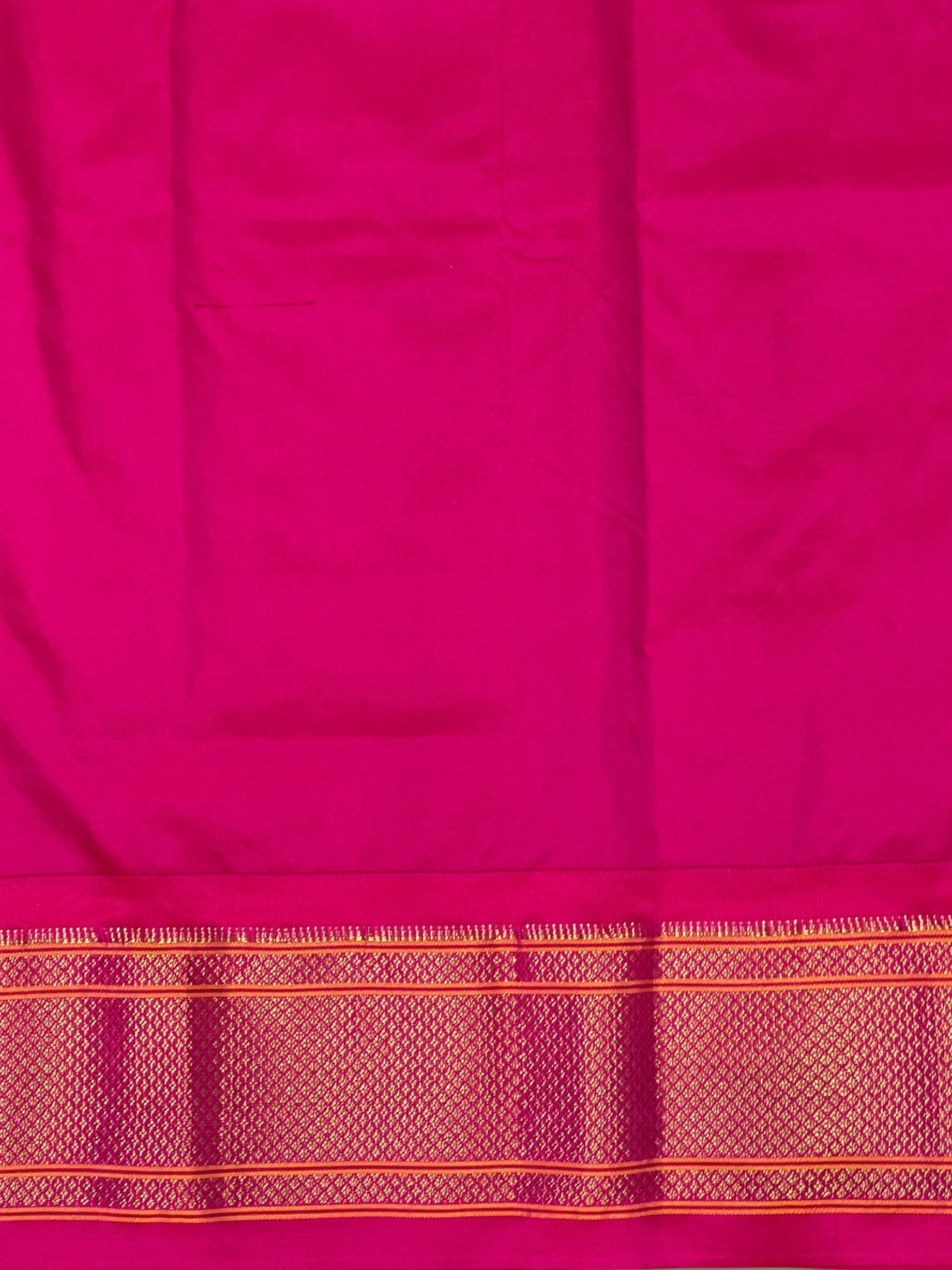 Paithani Parrot Green Silk Saree