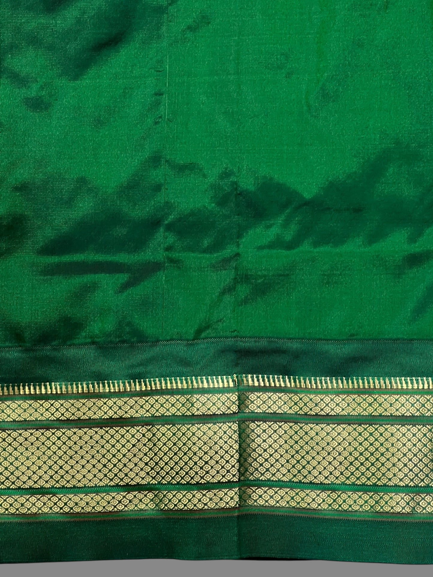 Pure Paithani Emerald Green Silk Saree