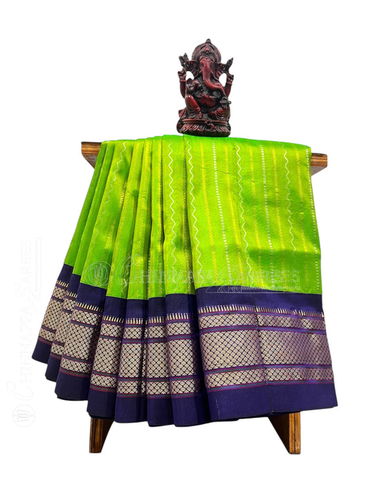 Pure Paithani Light Green Silk Saree