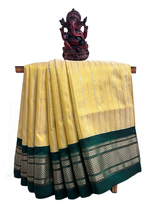 Pure Paithani Yellow Silk Saree